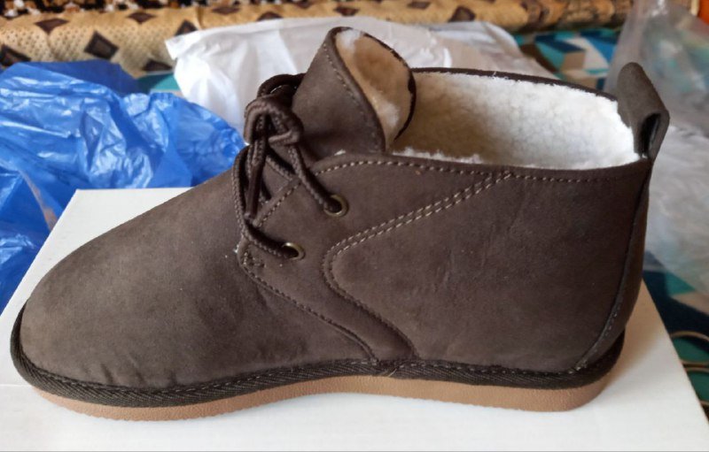 Ботиночки натуральная замша с мехом размер 34 2