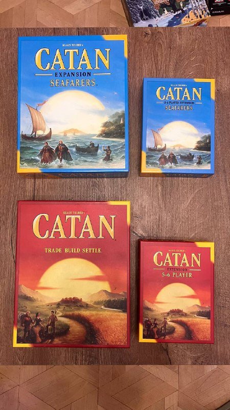 Комплект Катан с дополнением и расширениями, Имеджинариум, Chronicles of Crime, Ответь за 5 секунд, Activity, Alias, 500 злобных карт, Spyfall, Племена, Монстры