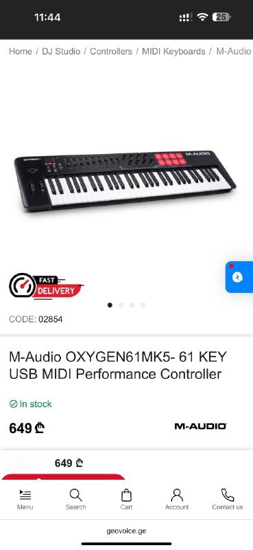 M-Audio OXYGEN61MK5 midi keyboard 2