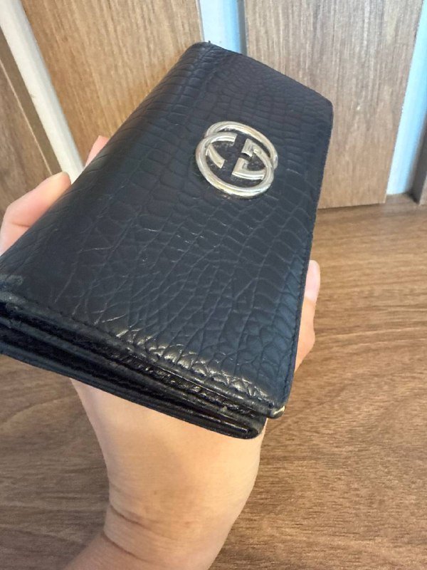 Кошелек оригинал черный кожаный Gucci 6