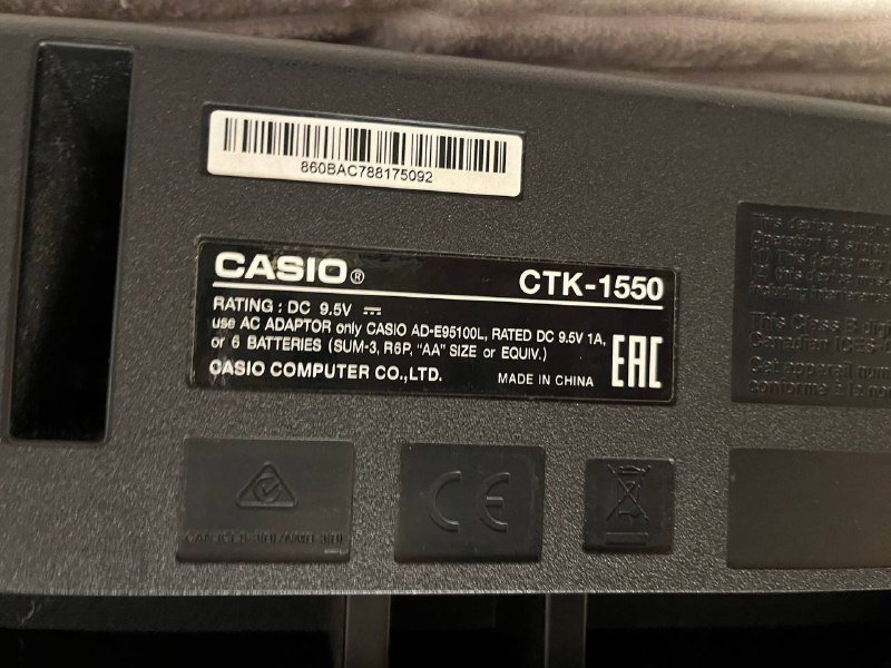 Casio ctk-1550 синтезатор, чехол рюкзак, переходник 3