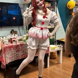 Clown costume with wig for Halloween 3