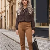 Блузка Mango, брюки Zara, джинсы Mavi, свитер Mango 2
