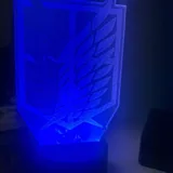 3D LED светильник Attack on Titan 3