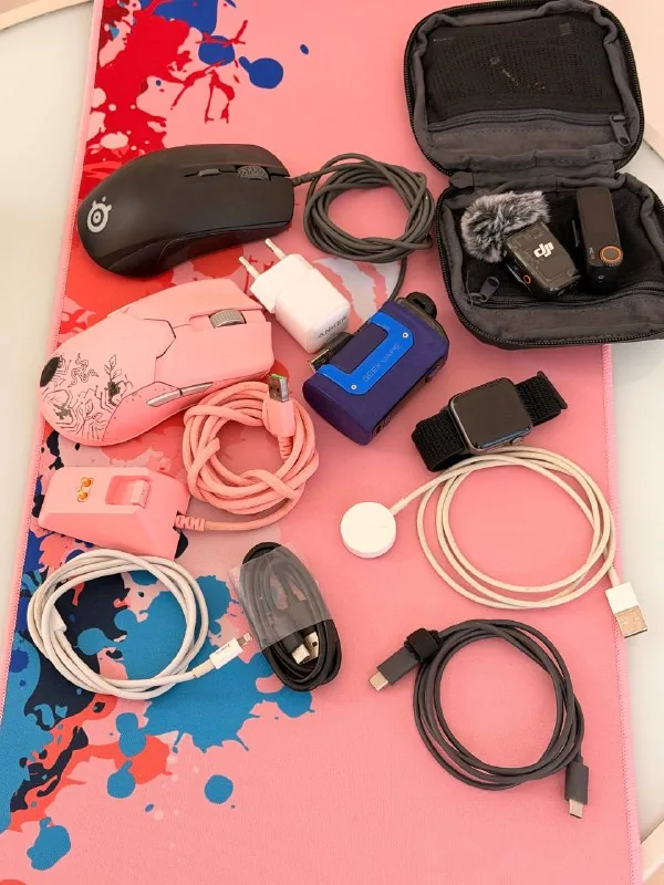 Apple Watch, мыши, DJI Mic 2, зарядки и кабели, GeekVape 1
