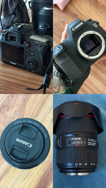 Canon EOS 6D body, объектив Canon EF 50mm f/1.8, объектив Canon EF 24-105mm f/4L