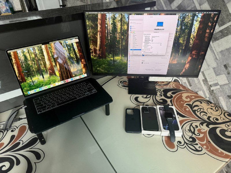 Макбук, айфон, часы, игровой монитор