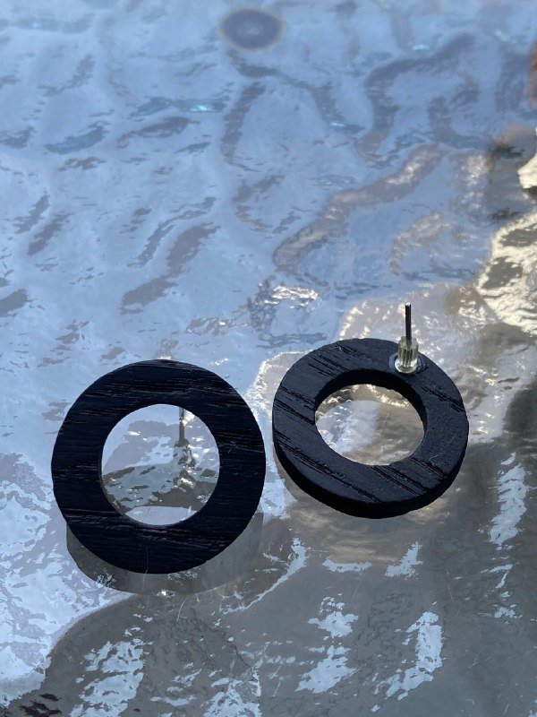 Серьги из мореного дуба 2