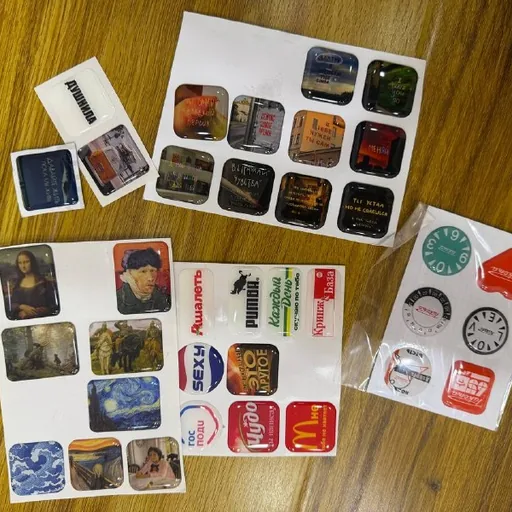 Stickers, baby food, children's cereals