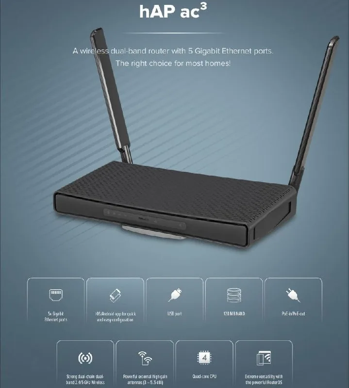 MikroTik hAP ac³ роутер 1