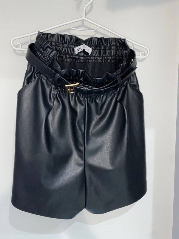 Zara шорты с ремнем из кожи, свитер, рубашка, блейзер S 1