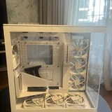 Корпус NZXT H9 Flow 2024 белый с вентиляторами и стойкой 2