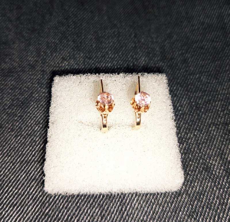 Золотые серьги с натуральными сапфирами 3,3 грамма 4