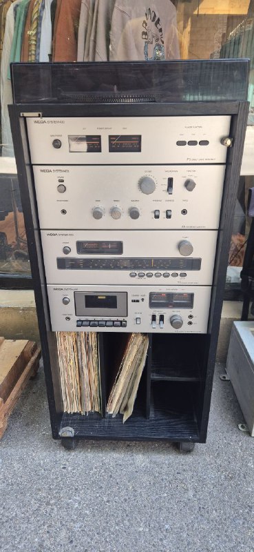 Wega System 400 аудиосистема с динамиками и кассетным плеером