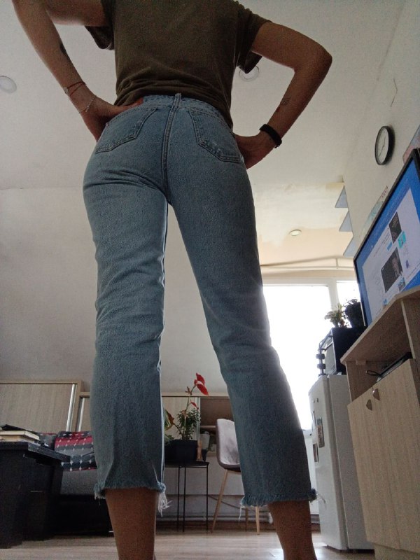 Джинсы Zara голубые, черные, балахон/кардиган 5