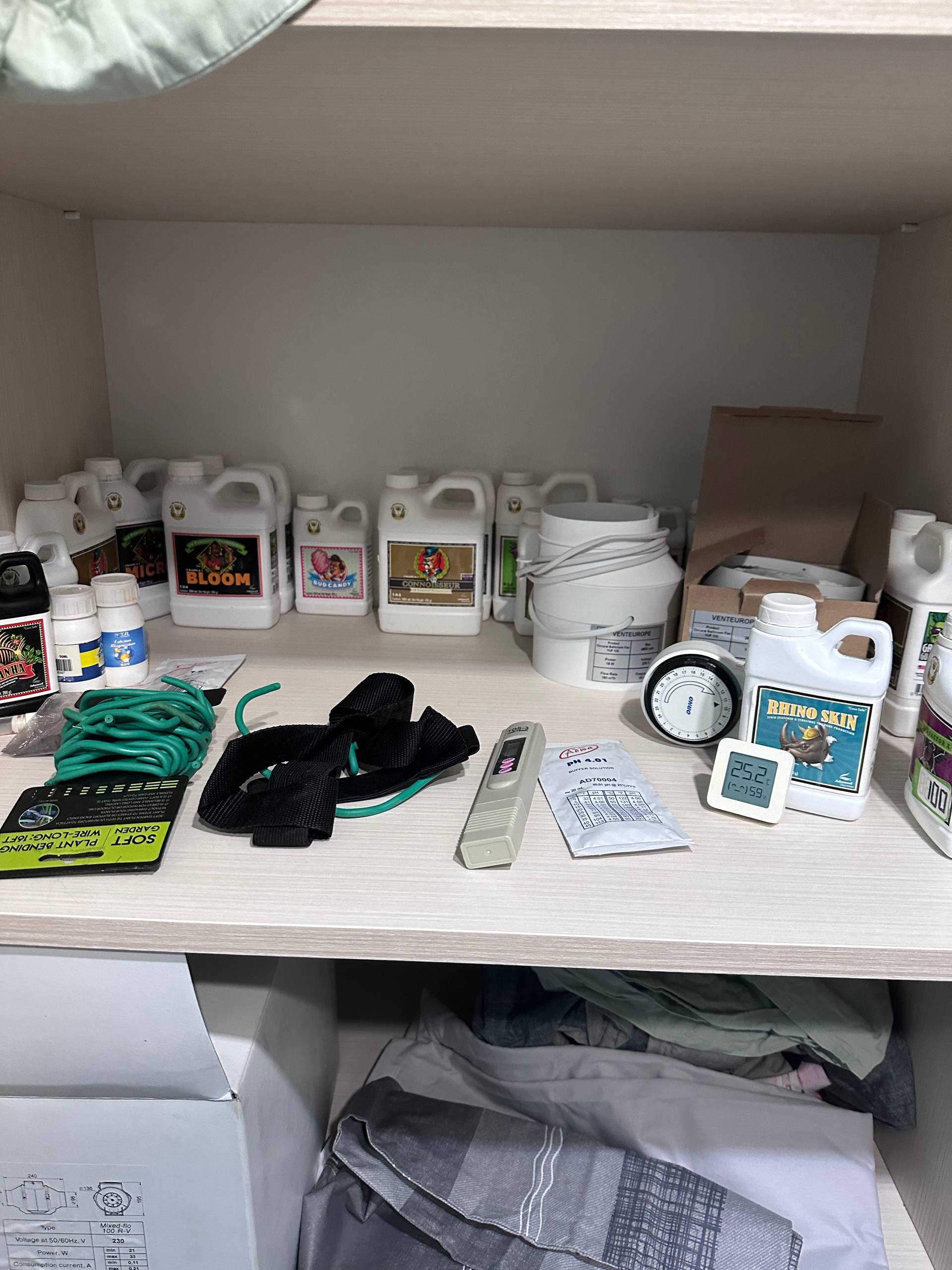 Гроу бокс 80×80, градусник, pH-метр, удобрения 3