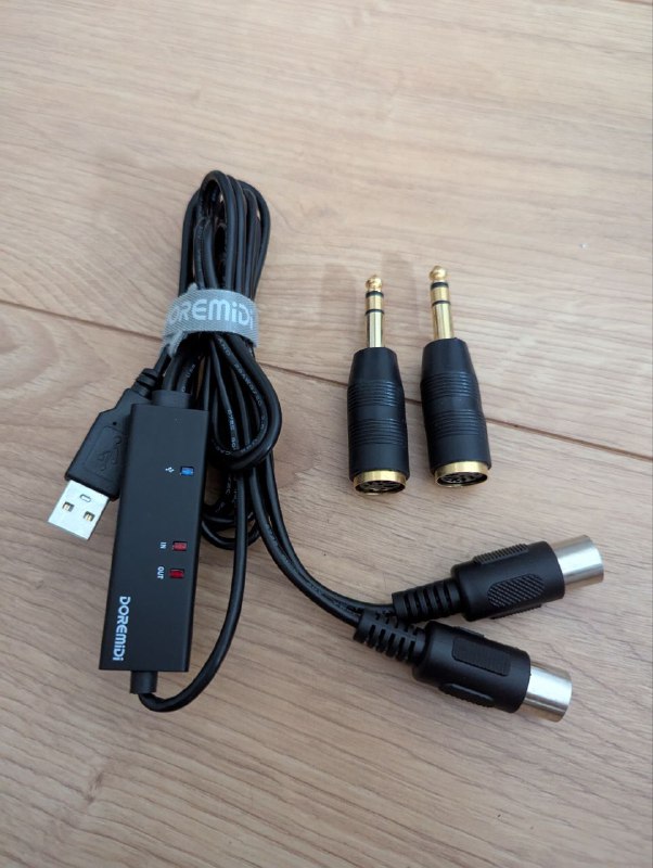 Doremidi MIDI to USB converter и MIDI to Jack 6.3 адаптеры