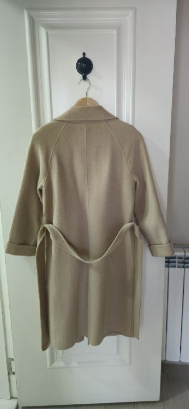Пальто шерстяное бежевое размер S XS 3