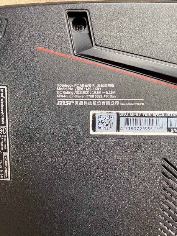 Ноутбук MSI MS-16R3 6