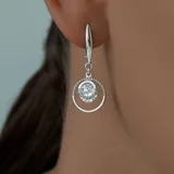 Серьги из серебра с фианитами 2