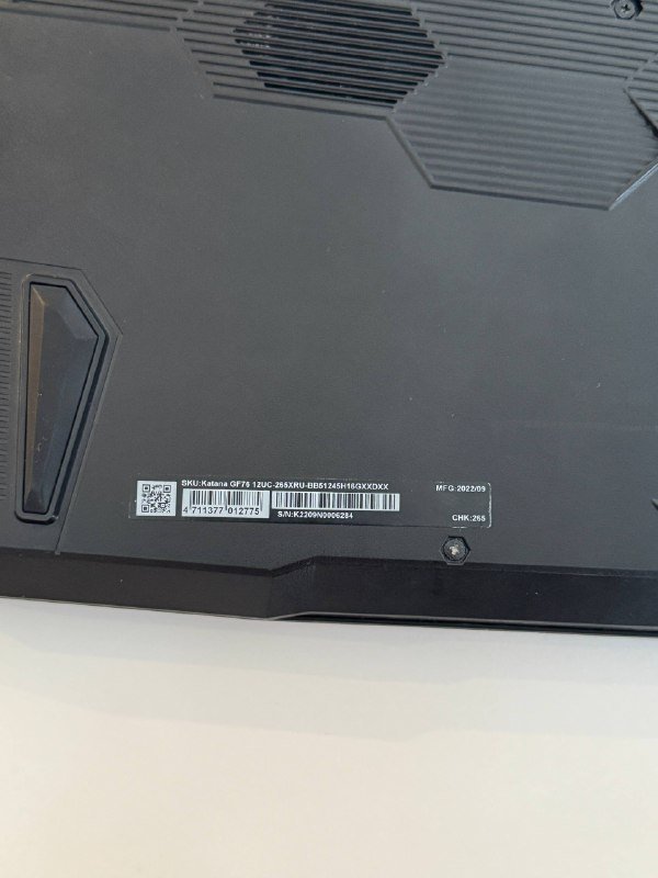 Ноутбук MSI Katana GF76 i5-12450H RTX 3050 17.3" 7