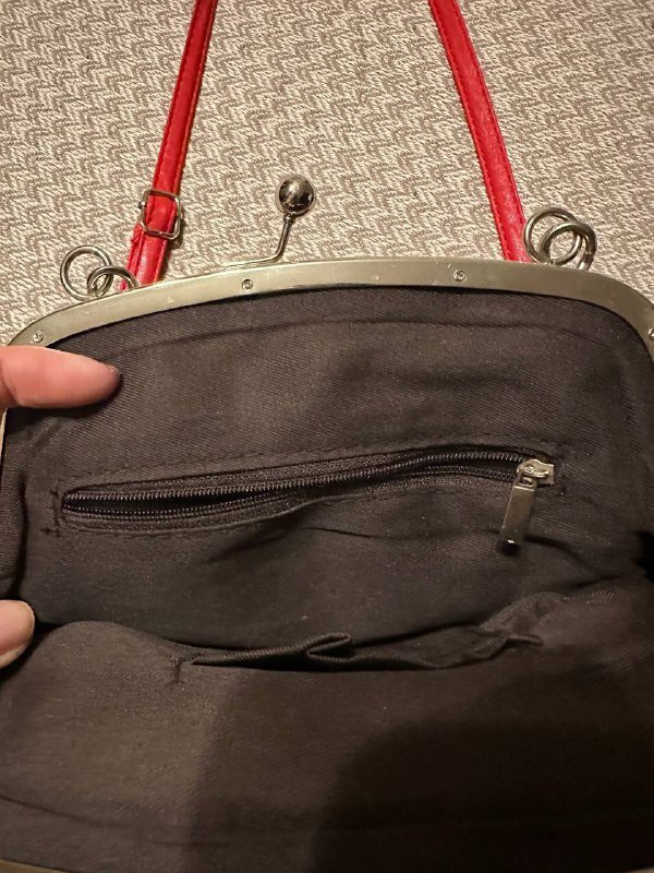 Сумка черная, красная 4