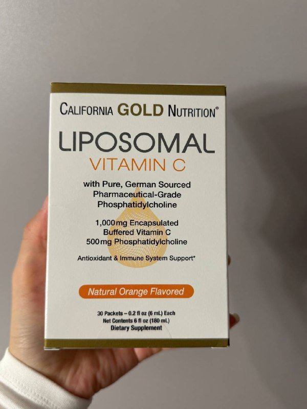 Липосомальный витамин C California Gold Nutrition 1000 мг 30 пакетиков