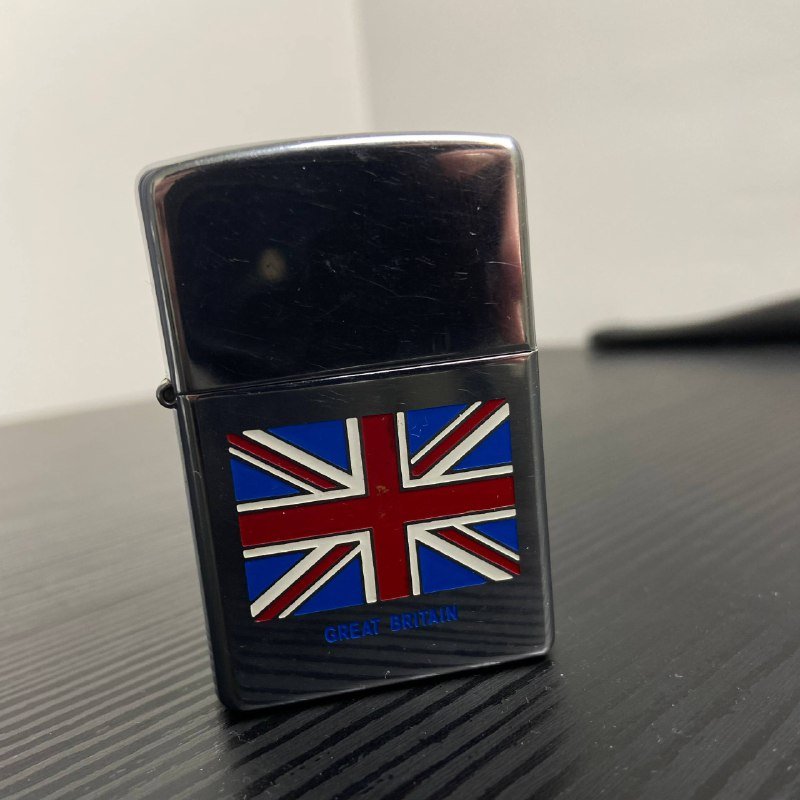 Винтажная зажигалка Zippo с флагом Великобритании