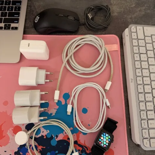 Apple Watch, клавиатуры, мыши, зарядки и кабели