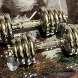 Разборные хромированные гантели 20 кг 6