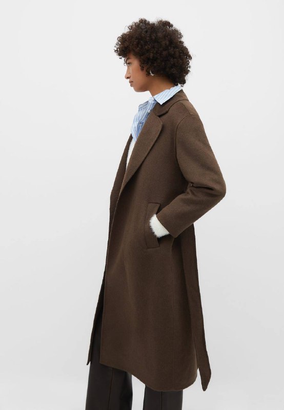 Пальто Stradivarius коричневое новое S 2