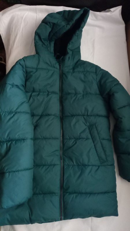 Куртка зеленая теплая 122-128 см 2