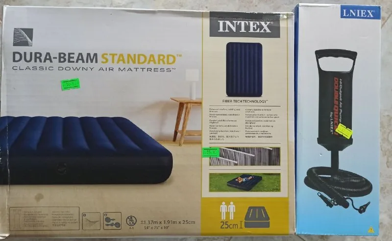 Intex inflatable mattress with pump 1