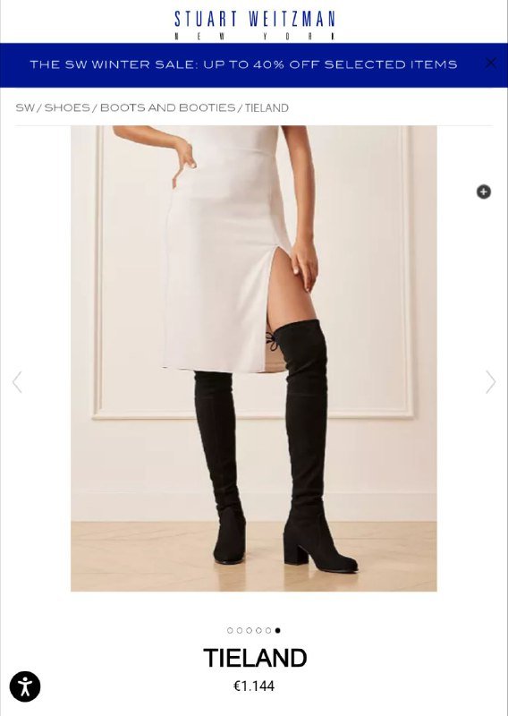 Сапоги-ботфорты TIELAND Stuart Weitzman замша 41.5 4