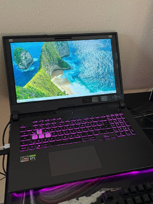Ноутбук ASUS ROG STRIX G17 2022, Клавиатура Keychor k6 RGB Bluetooth USB C 6