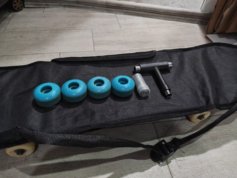 Скейт, Чехол, Ключ, Доп подшипники и колеса 6