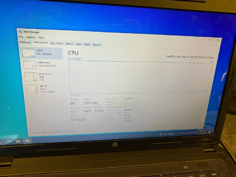 Ноутбук Intel Core i3 6GB 320GB 5