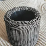 Плетеная корзина из искусственного ротанга 1