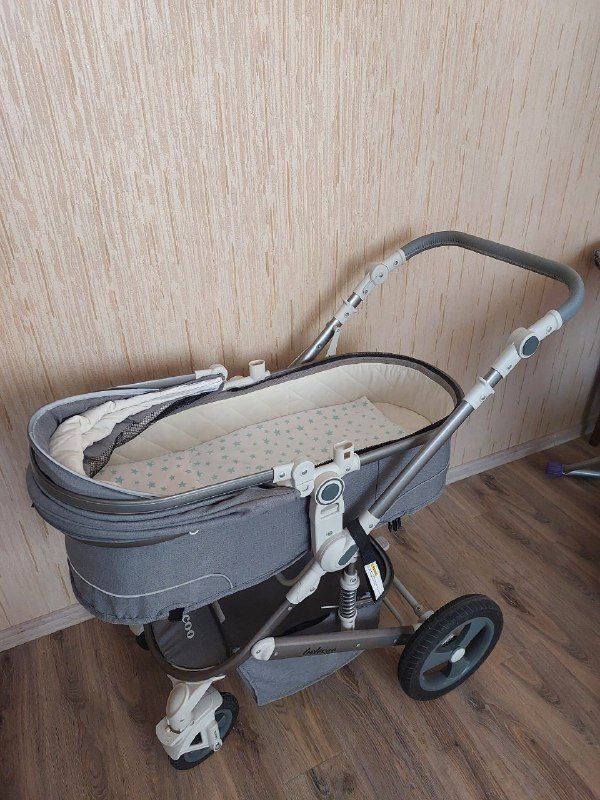 Коляска Belecco 3 в 1 с люлькой, прогулочным блоком, автокреслом 2