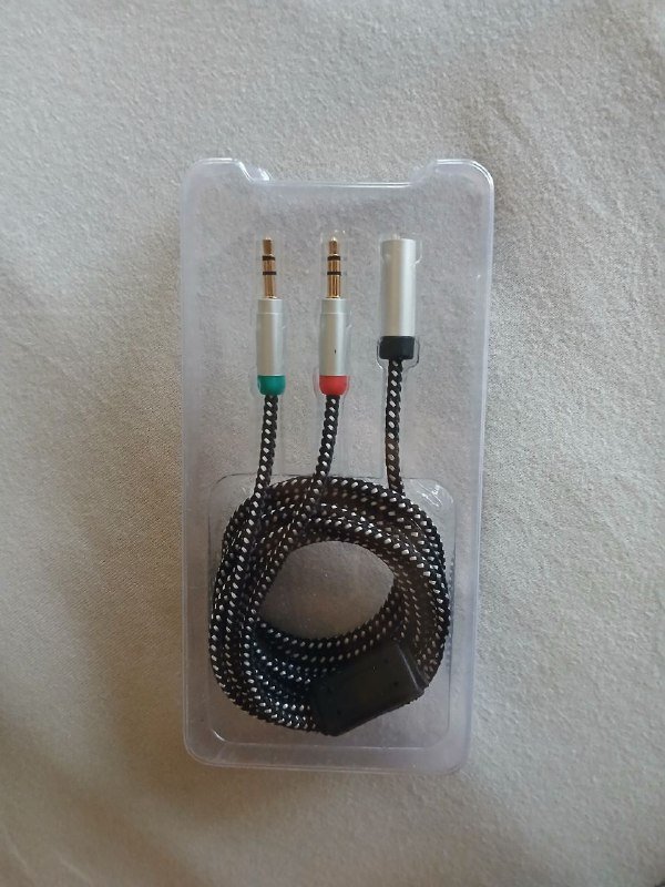 Переходник для наушников 3.5 мм x2 male —> 3.5 mm female комбинированный 2