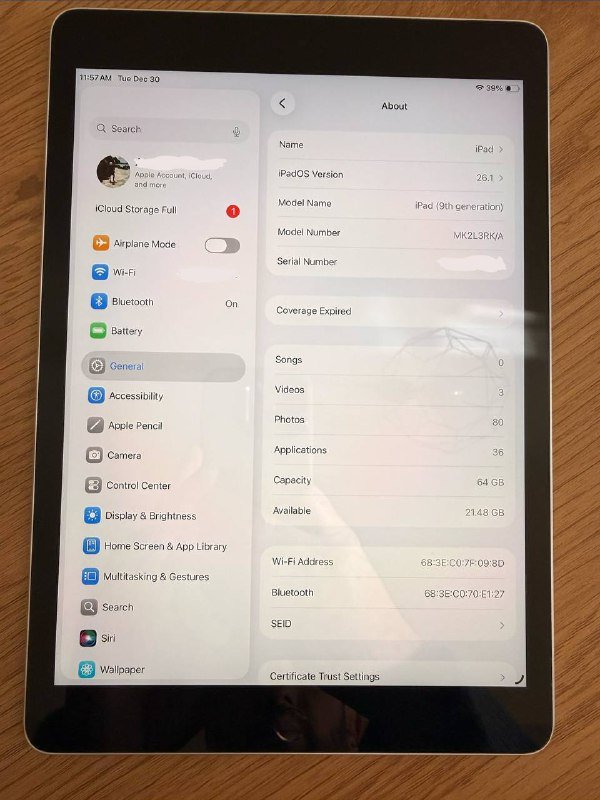iPad 9th 64gb Wi-Fi с чехлом, стилусом и кабелем 3