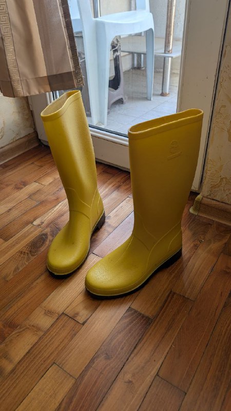 Резиновые сапоги женские желтые