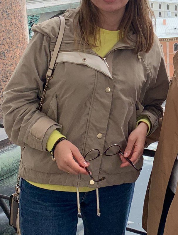 Ветровка Zara, размер S, большой капюшон 5