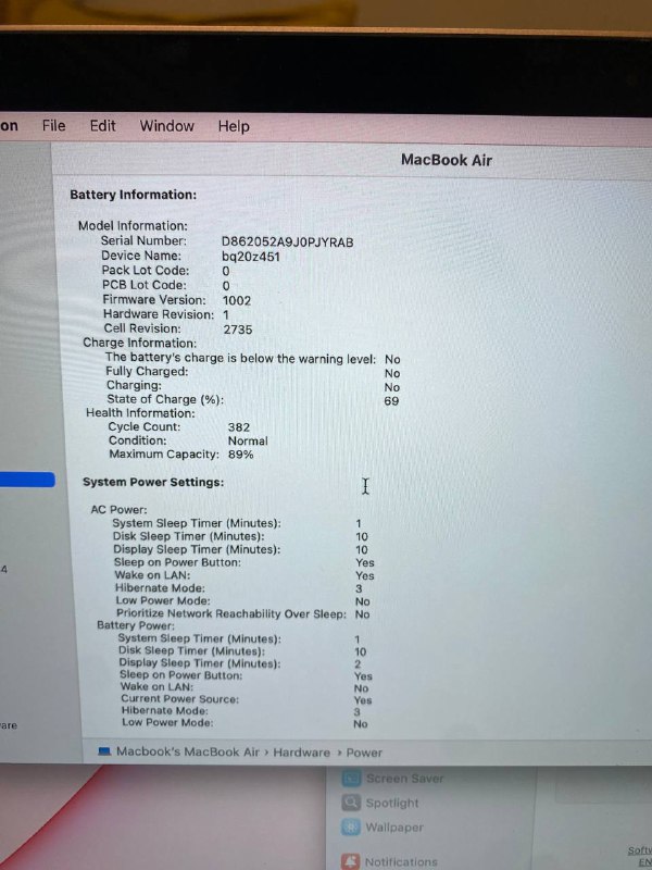 Macbook Air 2020 Rose gold M1 16GB 512GB SSD 6