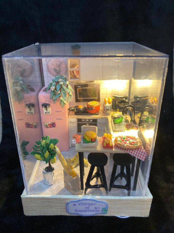 Румбокс декоративный ночной светильник миниатюра кухня 4