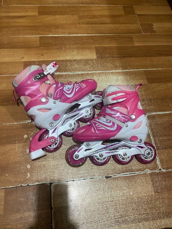 Детские роликовые коньки розовые 21 см