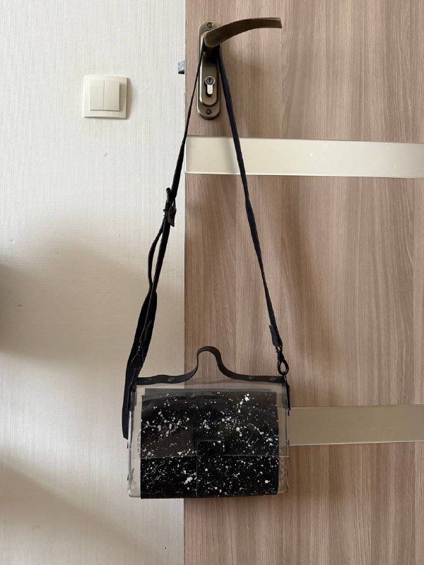 Сумочка черная с белыми пятнами 2