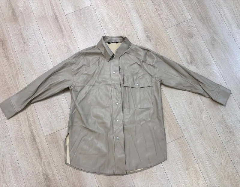 Рубашка Zara из экокожи 1