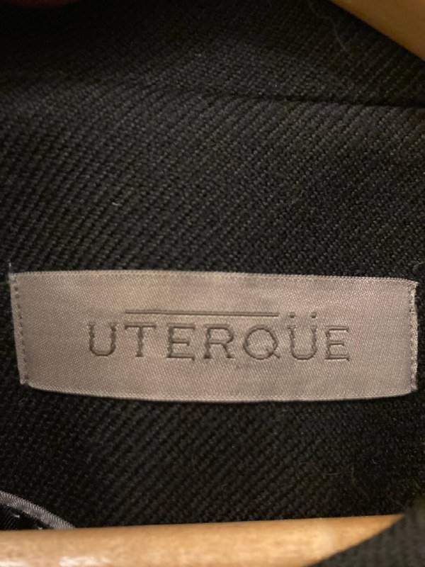 Легкое черное пальто Uterque размер XS шерсть 5