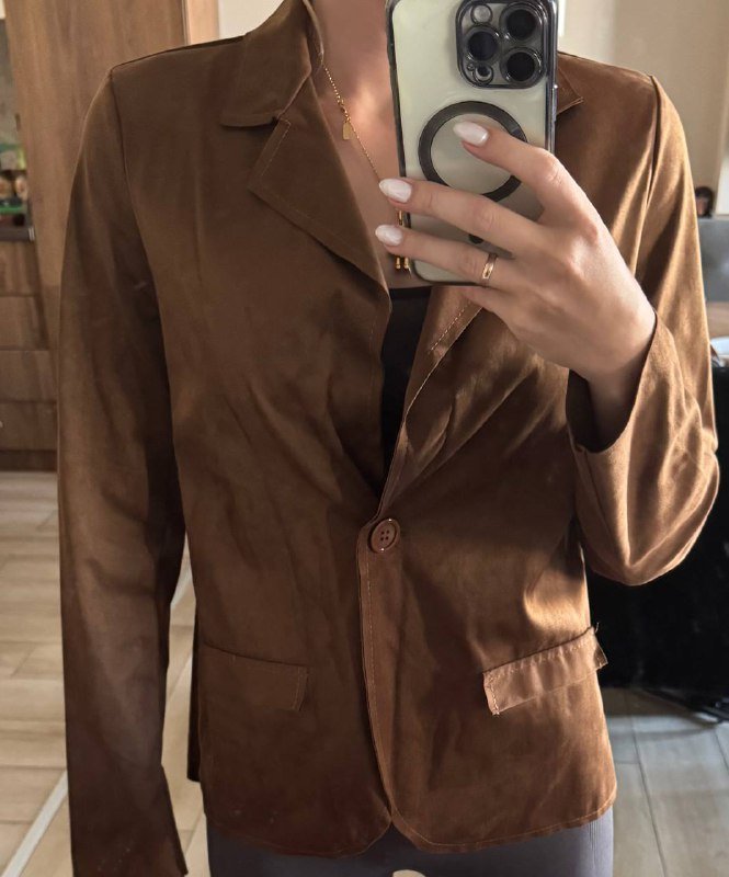 Рубашка из натуральной замши, размер XS 2